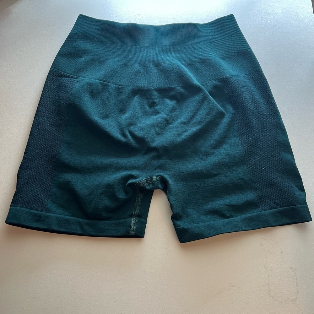 Alphalete Blue Athletic Shorts with Compression Fit and Wide Waistband